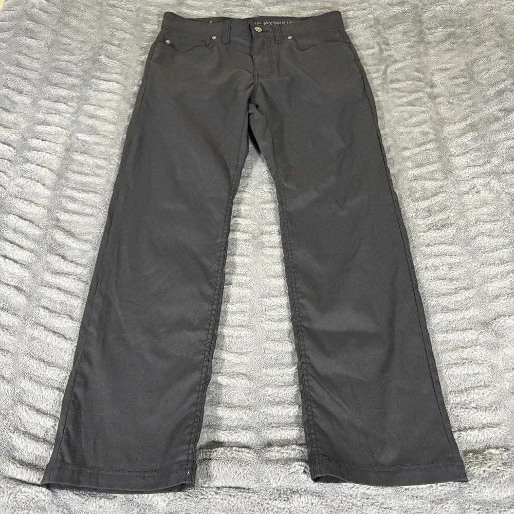 Prana Brion Pant Slim Fit Black 31x30 Mens Nylon Stretch Hiking Trousers AT232